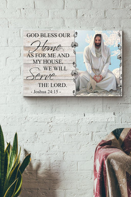 God Bless Our Home As For Me And My House We Will Serve The Lord Christian Canvas Painting Ideas, Canvas Hanging Prints, Gift Idea Framed Prints, Canvas Paintings Wrapped Canvas 12x16