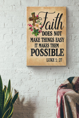 Bible Faith Make Things Possible Wrapped Canvas Wrapped Canvas 8x10