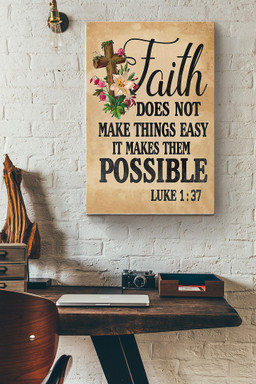Bible Faith Make Things Possible Wrapped Canvas Wrapped Canvas 12x16