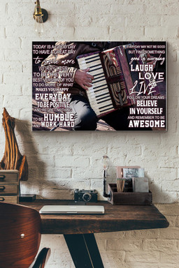 Accordion Believe In Yourself And Remember To Awesome Canvas Painting Ideas, Canvas Hanging Prints, Gift Idea Framed Prints, Canvas Paintings Wrapped Canvas 8x10