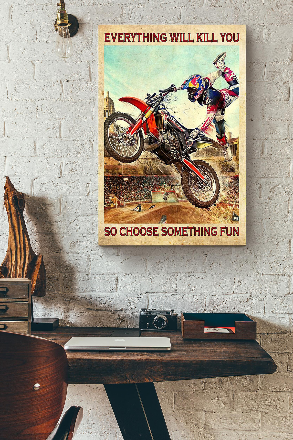 Bmx Biker Everything Will Kill You So Choose Something Fun Canvas Painting Ideas, Canvas Hanging Prints, Gift Idea Framed Prints, Canvas Paintings Wrapped Canvas 8x10