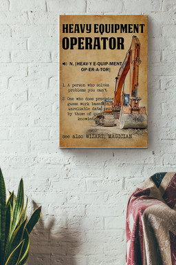 Excavator Heavy Equipment Operator Wrapped Canvas Wrapped Canvas 8x10