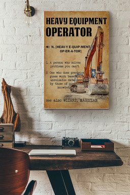 Excavator Heavy Equipment Operator Wrapped Canvas Wrapped Canvas 12x16