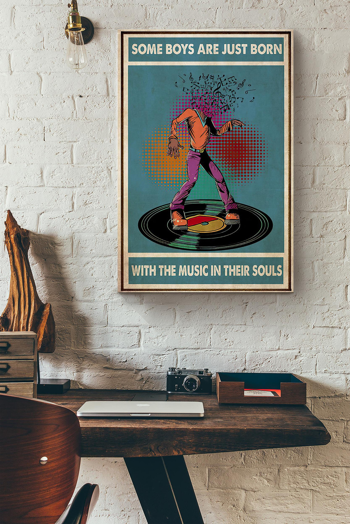 Disco Vinyl Some Boys Are Just Born With The Music In Their Souls Canvas Painting Ideas, Canvas Hanging Prints, Gift Idea Framed Prints, Canvas Paintings Wrapped Canvas 8x10
