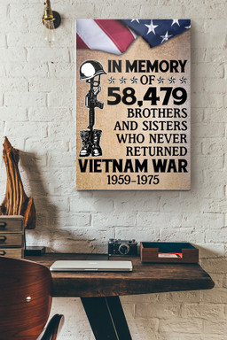 In Memory Of 58479 Brothers And Sisters Who Never Returned Vietnam War 1959 1975 Canvas Painting Ideas, Canvas Hanging Prints, Gift Idea Framed Prints, Canvas Paintings Wrapped Canvas 8x10