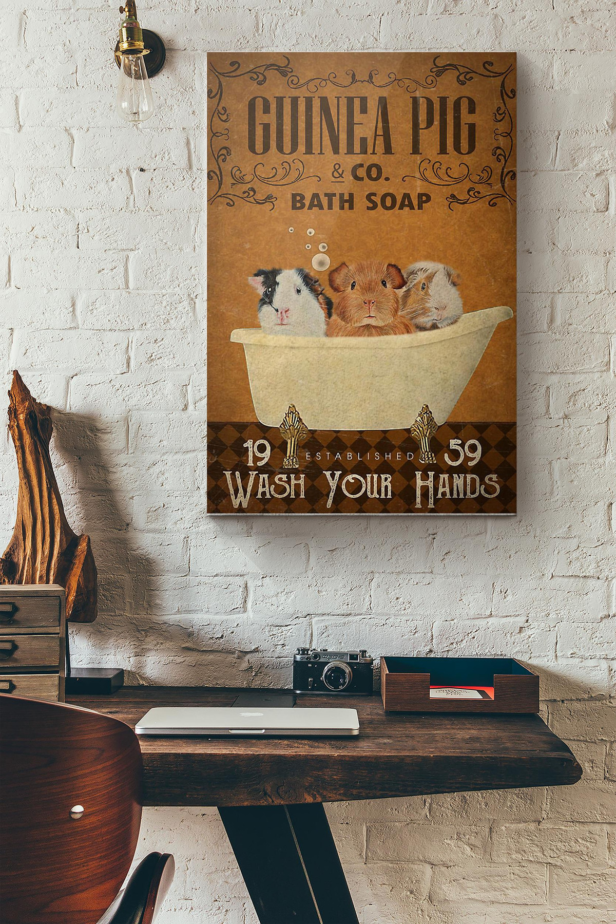 Guinea Pig Company Bath Soap Wash Your Hands Canvas Painting Ideas, Canvas Hanging Prints, Gift Idea Framed Prints, Canvas Paintings Wrapped Canvas 8x10