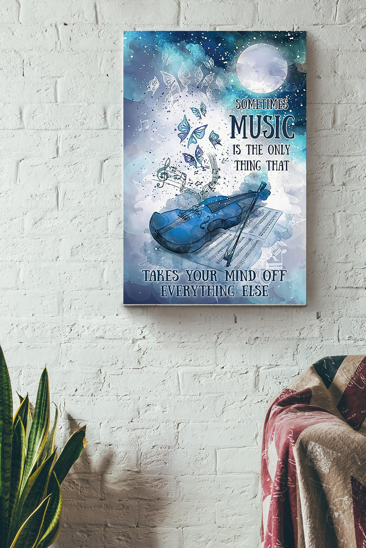 Sometimes Music Is The Only Thing That Takes Your Mind Off Everything Else Violin Canvas Painting Ideas, Canvas Hanging Prints, Gift Idea Framed Prints, Canvas Paintings Wrapped Canvas 8x10