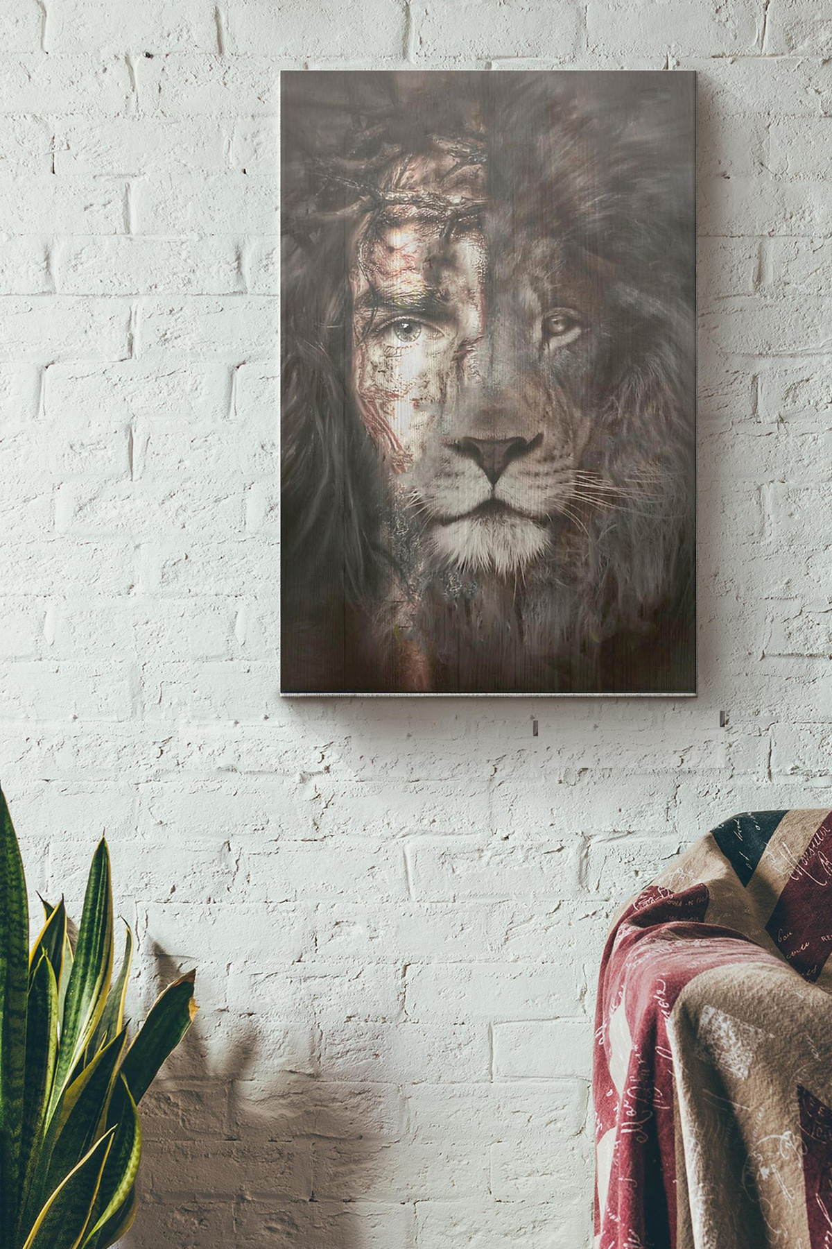 Jesus Died For Your Sin Jesus And Lion Canvas Painting Ideas, Canvas Hanging Prints, Gift Idea Framed Prints, Canvas Paintings Wrapped Canvas 8x10