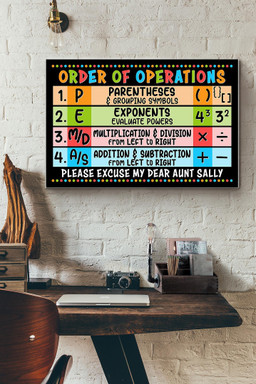 Math Canvas Order Of Operations Wrapped Canvas Wrapped Canvas 12x16