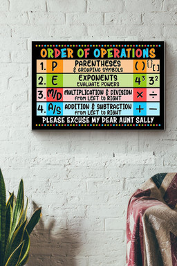 Math Canvas Order Of Operations Wrapped Canvas Wrapped Canvas 20x30