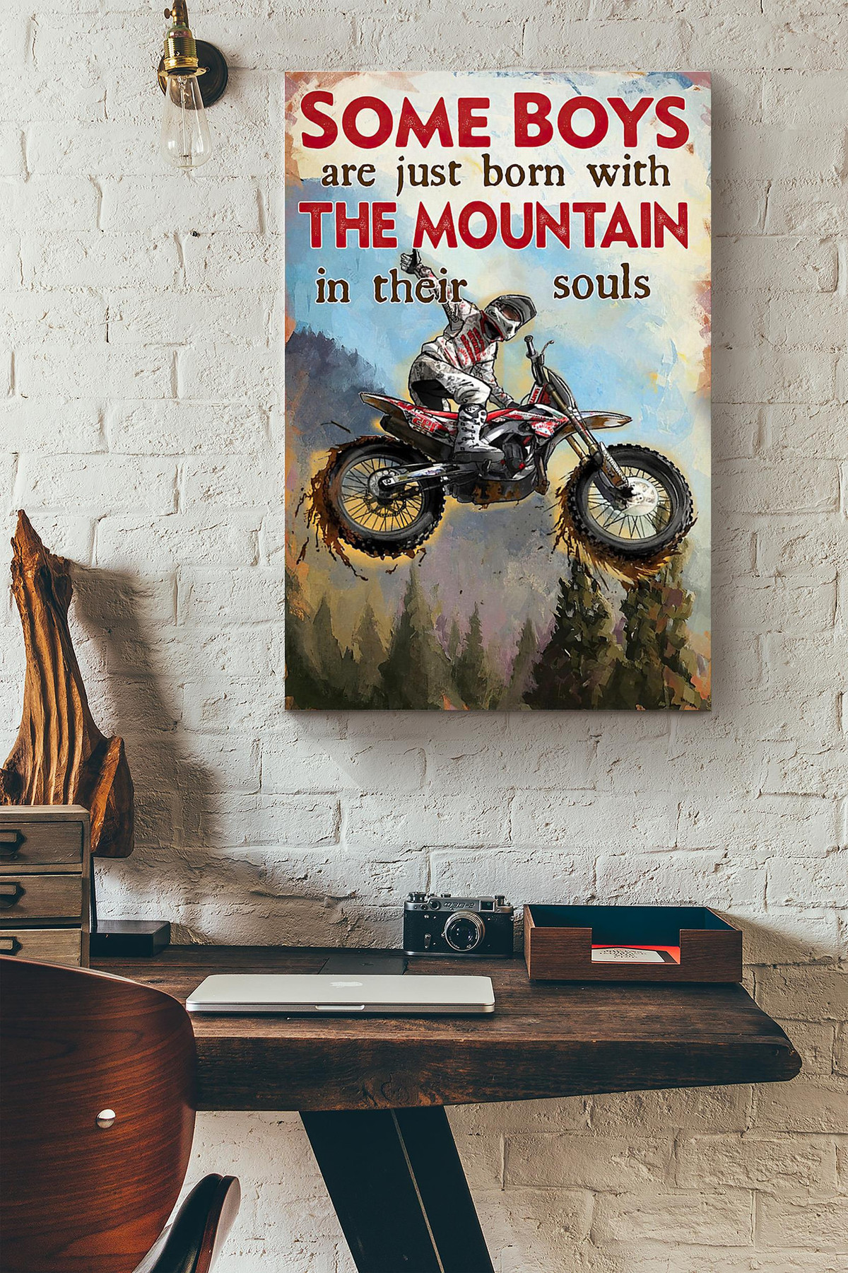 Moutain Biking Some Boys Are Just Born With The Mountain In Their Souls Inspiration Canvas Painting Ideas, Canvas Hanging Prints, Gift Idea Framed Prints, Canvas Paintings Wrapped Canvas 8x10