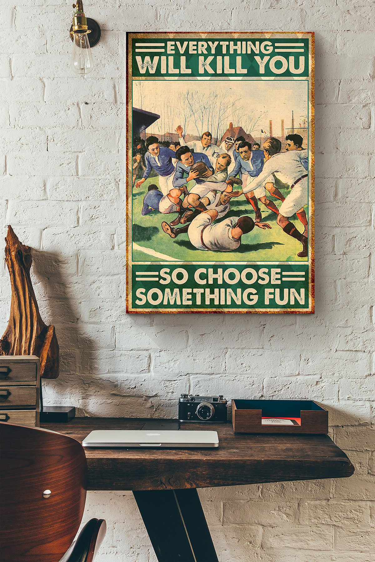 Rugby Cup 1921 Everything Will Kill You So Choose Something Fun Canvas Painting Ideas, Canvas Hanging Prints, Gift Idea Framed Prints, Canvas Paintings Wrapped Canvas 8x10