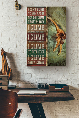Rock Climbing I Climb To Escape This World Vintage Canvas Painting Ideas, Canvas Hanging Prints, Gift Idea Framed Prints, Canvas Paintings Wrapped Canvas 12x16