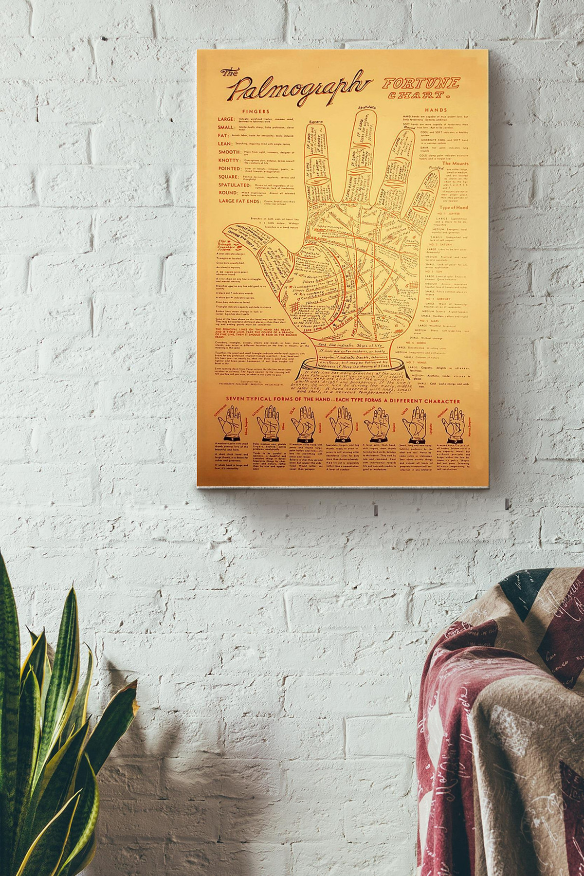 Palmistry The Palmograph Fortune Chart Canvas Painting Ideas, Canvas Hanging Prints, Gift Idea Framed Prints, Canvas Paintings Wrapped Canvas 8x10