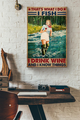 Thats What I Do I Fish I Drink Red Wine And I Know Things Woman Walking In The Forest Canvas Painting Ideas, Canvas Hanging Prints, Gift Idea Framed Prints, Canvas Paintings Wrapped Canvas 12x16