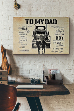 Trucker To My Dad Son Canvas Painting Ideas, Canvas Hanging Prints, Gift Idea Framed Prints, Canvas Paintings Wrapped Canvas 8x10
