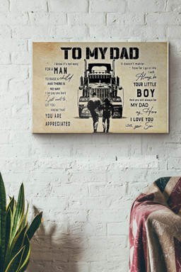 Trucker To My Dad Son Canvas Painting Ideas, Canvas Hanging Prints, Gift Idea Framed Prints, Canvas Paintings Wrapped Canvas 12x16