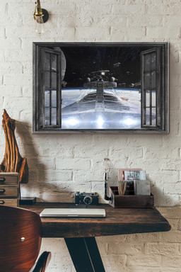 Window View Space Ufo Canvas Painting Ideas, Canvas Hanging Prints, Gift Idea Framed Prints, Canvas Paintings Wrapped Canvas 8x10