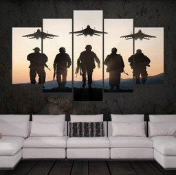 Military Marines Air Force Army � Army 5 Panel Canvas Art Wall Decor Luxury Multi Canvas Prints, Multi Piece Panel Canvas Gallery Art Print