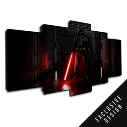Star Wars Darth Vader in the Darkness Luxury Multi Canvas Prints, Multi Piece Panel Canvas Gallery Art Print