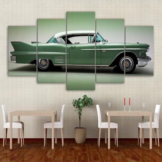 1958 Cadillac � Automative 5 Panel Canvas Art Wall Decor Luxury Multi Canvas Prints, Multi Piece Panel Canvas Gallery Art Print