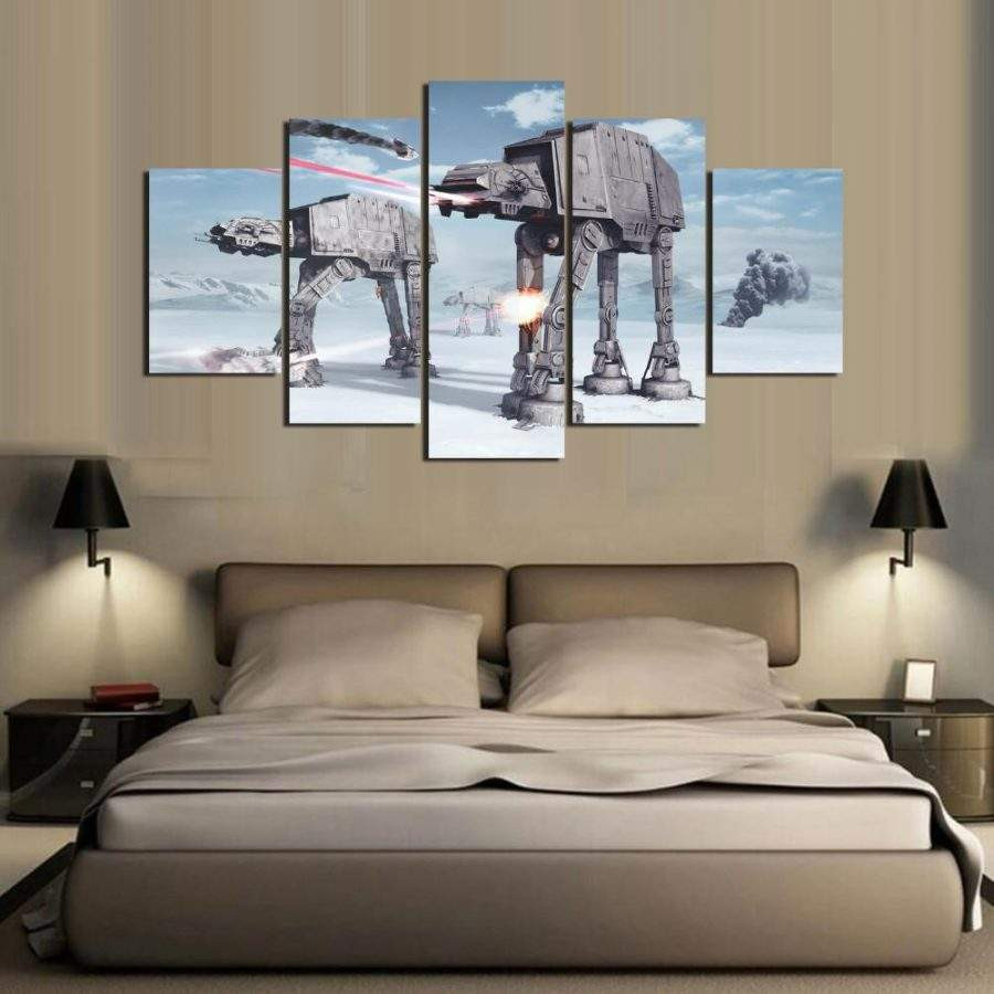 AT AT Walker from Star Wars Luxury Multi Canvas Prints, Multi Piece Panel Canvas Gallery Art Print