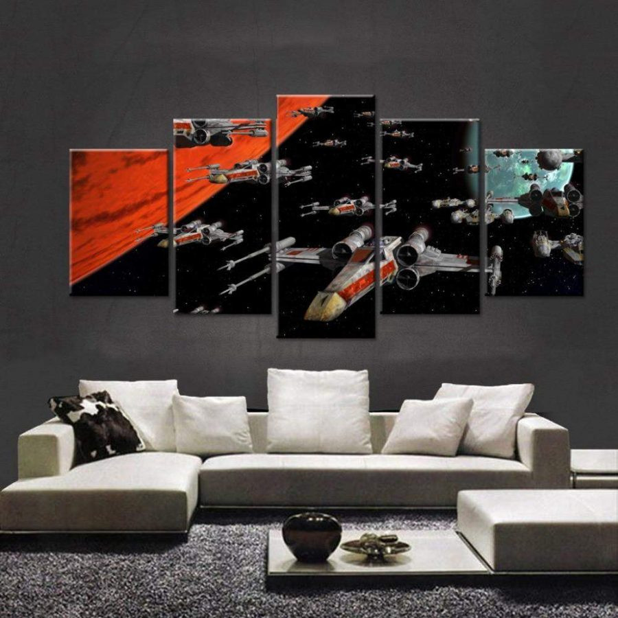 The Space ships of Star Wars Luxury Multi Canvas Prints, Multi Piece Panel Canvas Gallery Art Print
