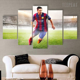 Argentina Footballers Lionel Messi � Sport 5 Panel Canvas Art Wall Decor Luxury Multi Canvas Prints, Multi Piece Panel Canvas Gallery Art Print