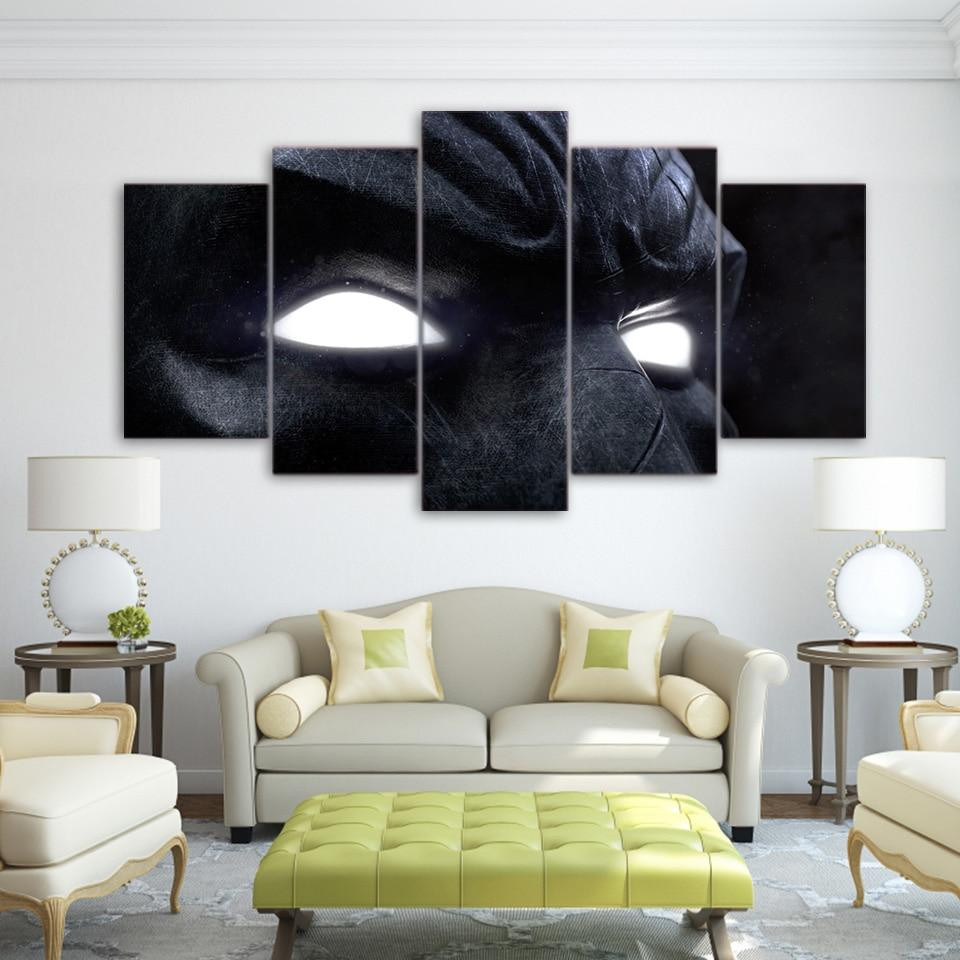 arkham batman -D C 5 Panel Canvas Art Wall Decor Luxury Multi Canvas Prints, Multi Piece Panel Canvas Gallery Art Print