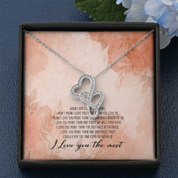 I Love You the Most Double Heart Necklace