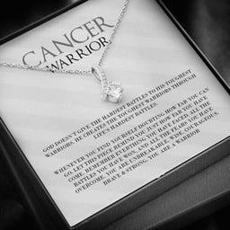 Cancer Warrior Ribbon Drop Pendant