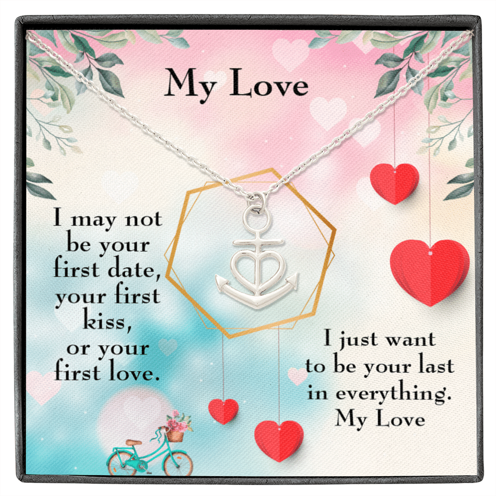 My Love Anchor Pendant Necklace Message Card Wife Girlfriend Message ...