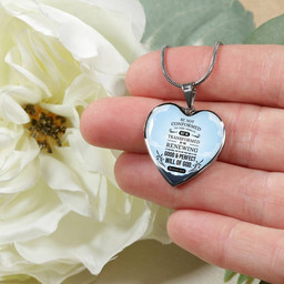 Good And Perfect Will Of God Scripture Romans Heart Pendant Necklace