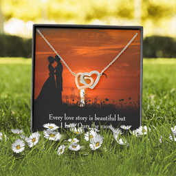 Future Wife Fiance Gift Love Our Story Inseparable Love Pendant 18k Rose Gold Finish 16? Engagement Wedding Gift