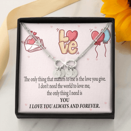To My Girlfriend You Matter Most Infinity Bracelet With Initial Charms