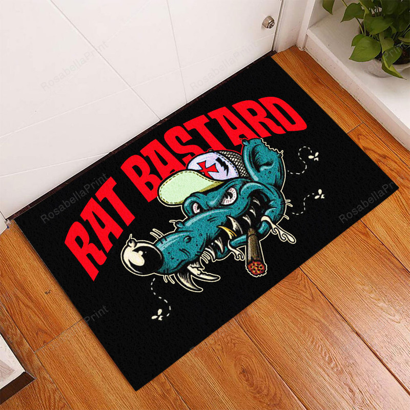RAT ROD HOT ROD CHOPPER door mat 08557 Indoor Outdoor Floor Mat Door Mats