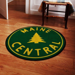 Mainecentral Round Mat Maine Central Railroad Round Floor Mat Room Rugs Carpet Outdoor Rug Washable Rugs S (24In)