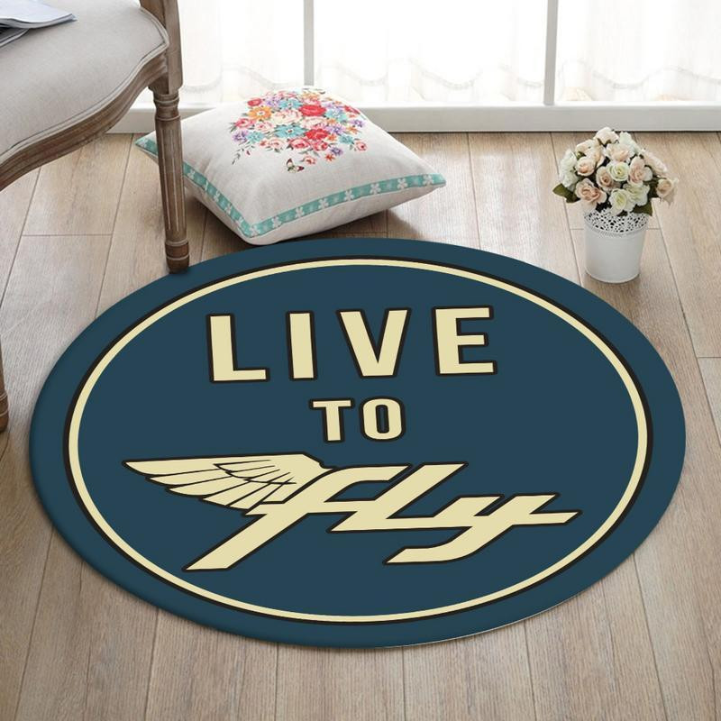 Aircraft Round Mat Aircraft Round Floor Mat Room Rugs Carpet Outdoor Rug Washable Rugs S (24In)