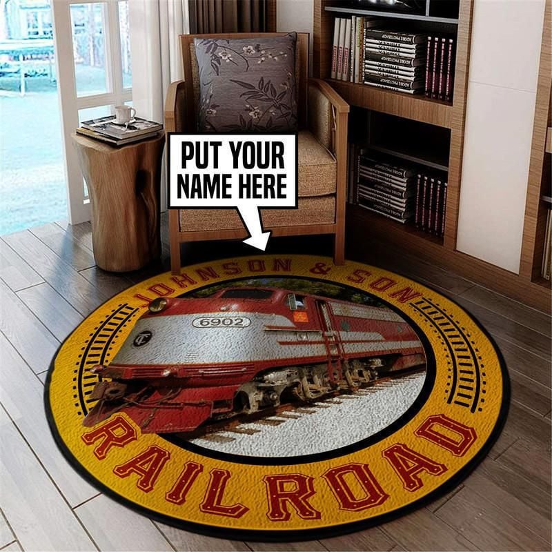 Personalize Tennessee Central Railway Living Room Round Mat Circle Rug S (24in)