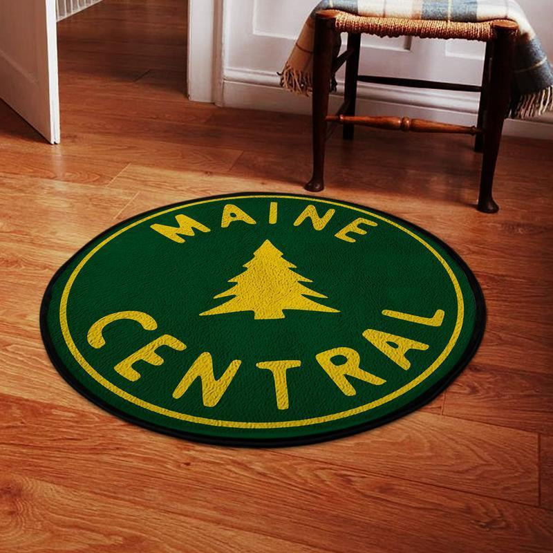 Mainecentral Living Room Round Mat Circle Rug Maine Central Railroad S (24in)