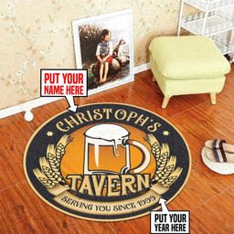 Personalized Tavern Living Room Round Mat Circle Rug S (24in)