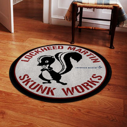 Lockheed Martin Skunk Works Round Mat Round Floor Mat Room Rugs Carpet Outdoor Rug Washable Rugs S (24In)