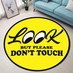 Look But Please Don'T Touch Hot Rod Round Mat Round Floor Mat Room Rugs Carpet Outdoor Rug Washable Rugs S (24In)