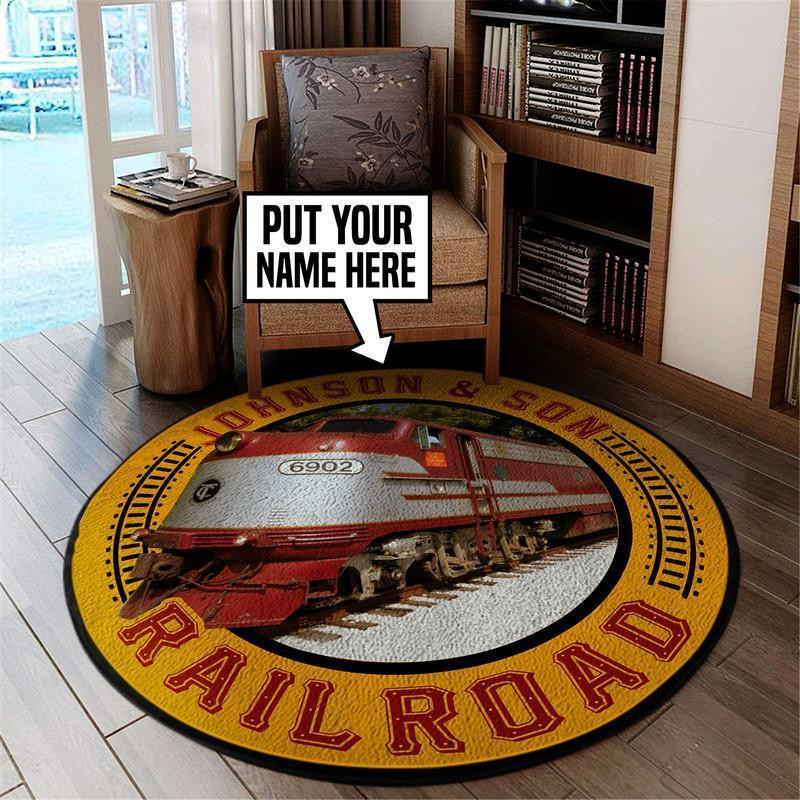 Personalize Tennessee Central Railway Round Mat Round Floor Mat Room Rugs Carpet Outdoor Rug Washable Rugs S (24In)