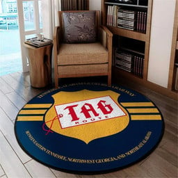 Tagrr Round Mat Tennessee Alabama & Georgia Railway Round Floor Mat Room Rugs Carpet Outdoor Rug Washable Rugs M (32In)