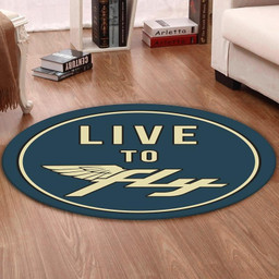 Aircraft Round Mat Aircraft Round Floor Mat Room Rugs Carpet Outdoor Rug Washable Rugs M (32In)