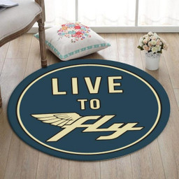 Aircraft Round Mat Aircraft Round Floor Mat Room Rugs Carpet Outdoor Rug Washable Rugs L (40In)
