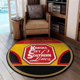 Kansas Round Mat Kcs Kansas City Southern Railway Round Floor Mat Room Rugs Carpet Outdoor Rug Washable Rugs M (32In)
