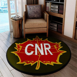 Vintage Style Round Floor Mat Room Rugs Carpet Canadian National Railway Railroad Round Mat Round Floor Mat Room Rugs Carpet Outdoor Rug Washable Rugs M (32In)