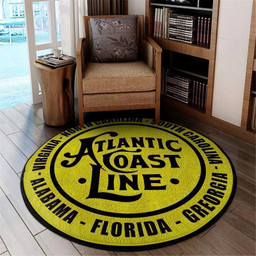 Acl Round Mat Acl Atlantic Coast Line Railroad Round Floor Mat Room Rugs Carpet Outdoor Rug Washable Rugs M (32In)